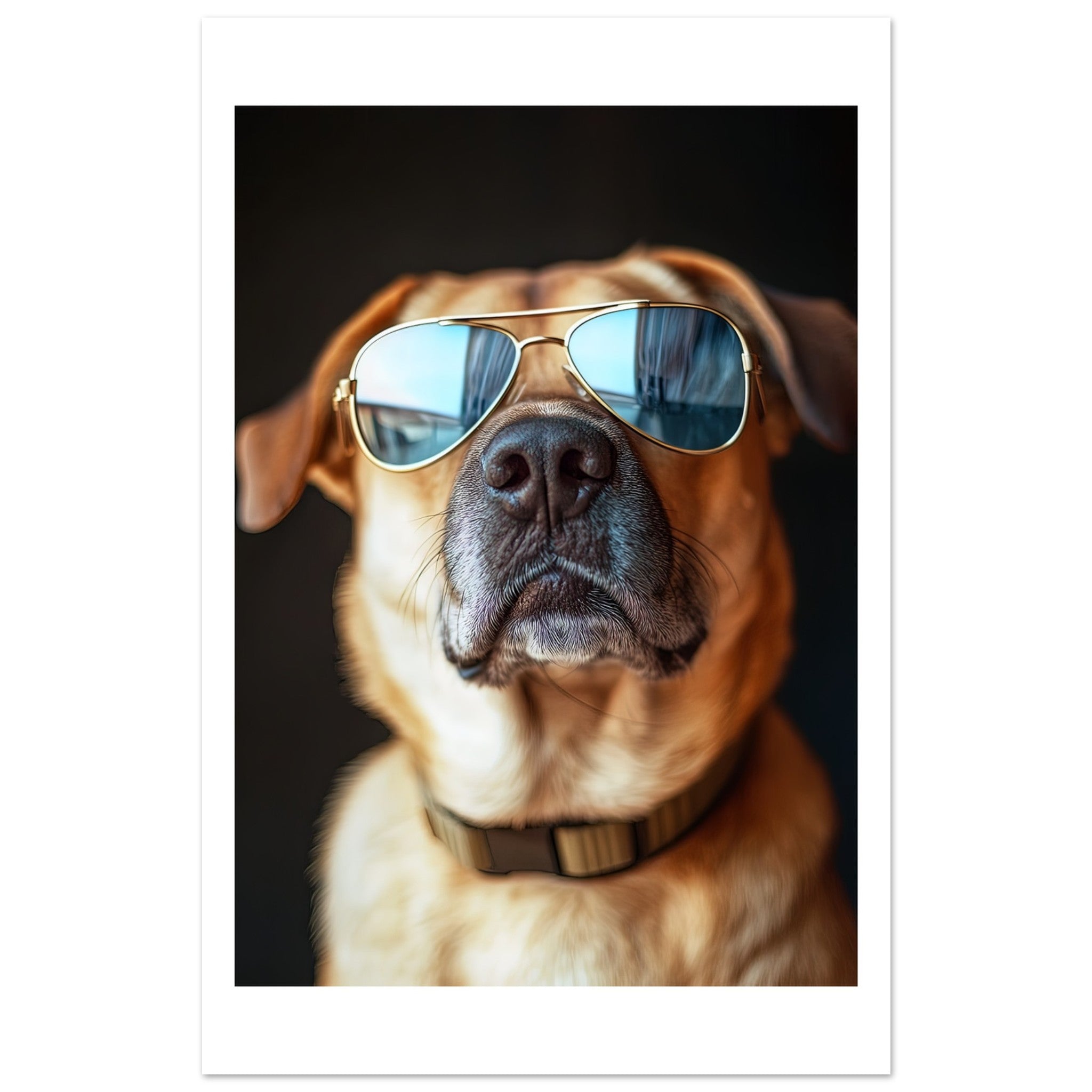 Anatolian Shepherd Dog Wearing Pilot Sunglasses