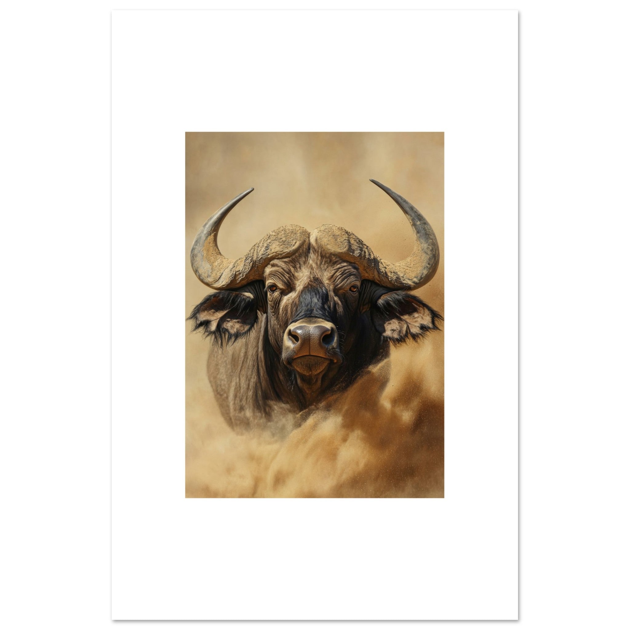 Buffalo portrait in a sandstorm 7