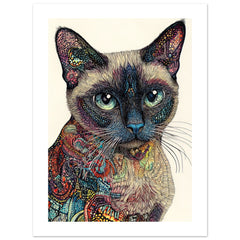 Burmese Cat Painted With Tone Pen 2