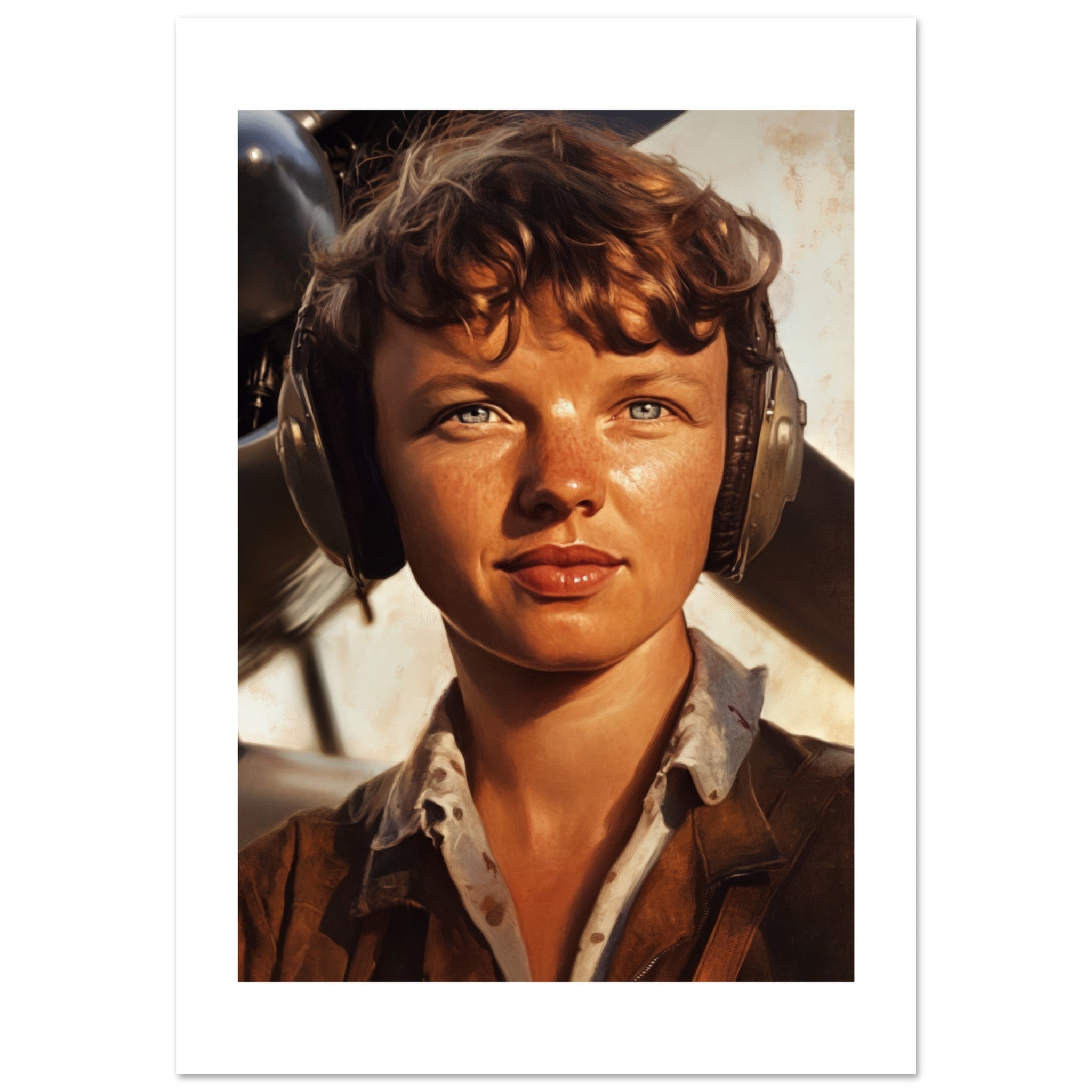 Amelia Earhart Poster Art Print // Wall-Art Of Famous Amelia Earhart