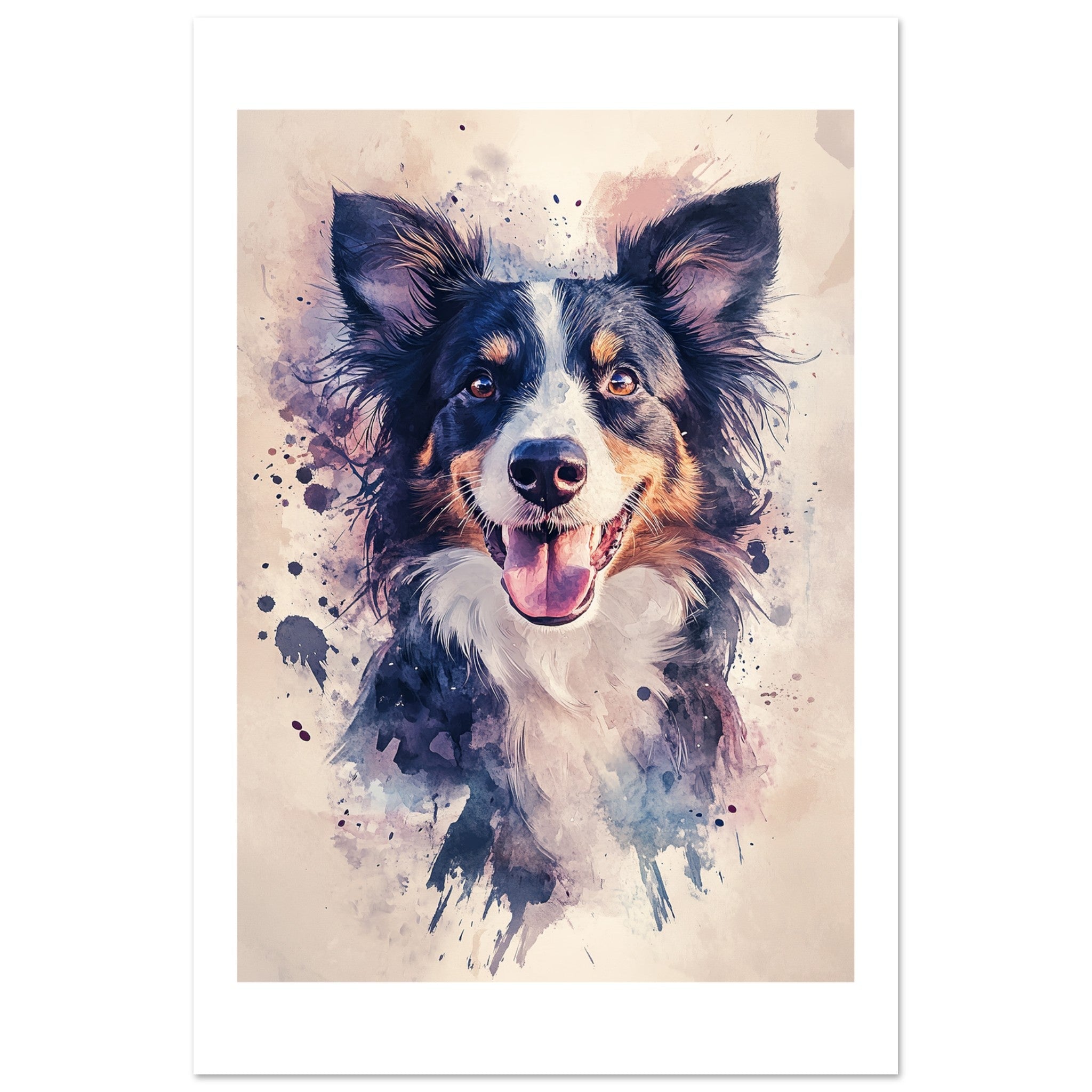 Border Collie Poster / Border Collie Art Work / Border Collie Print
