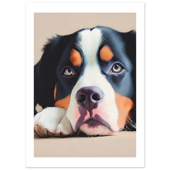 Bernese Mountain Dog Relaxing Pastel Colored