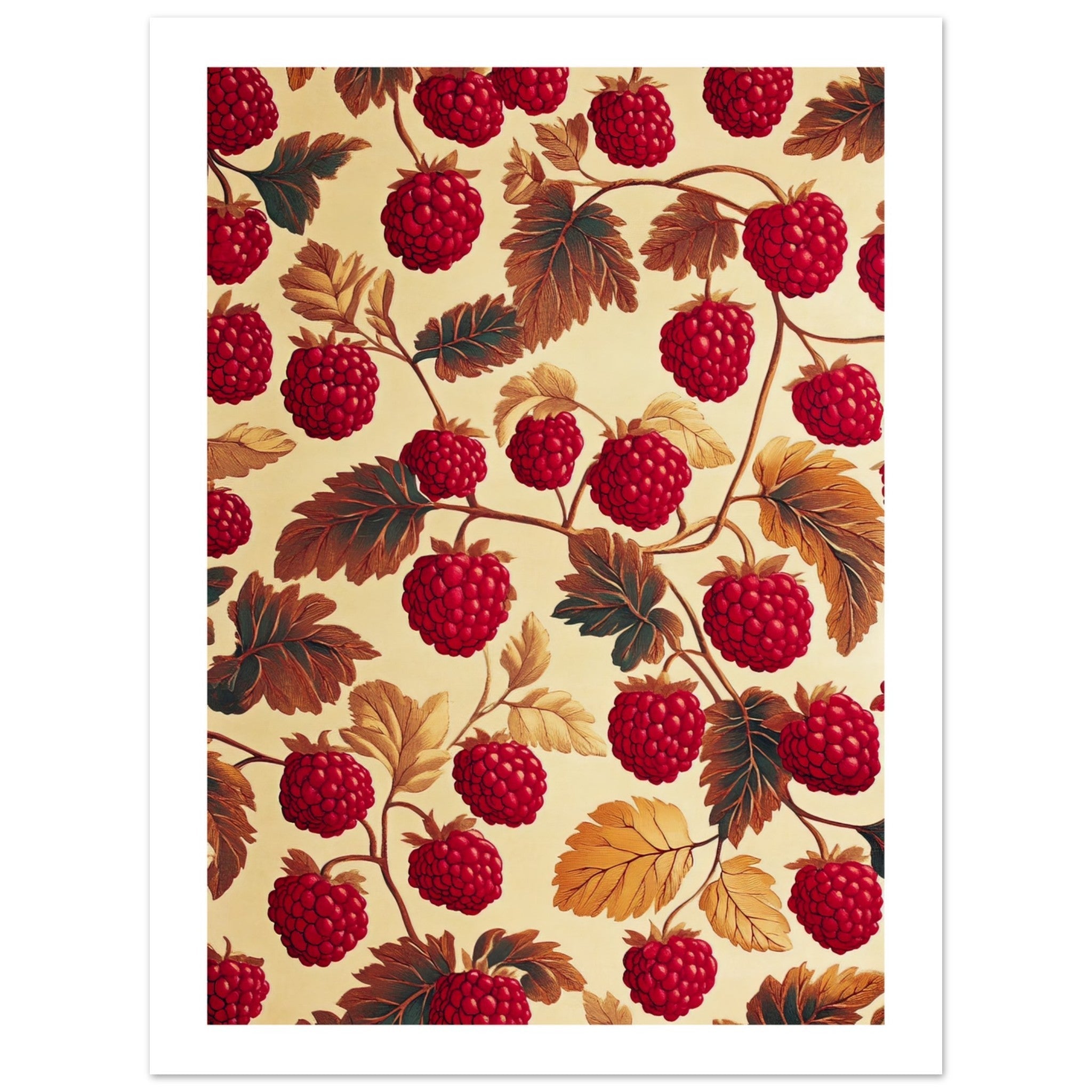 A pattern of Rasberries