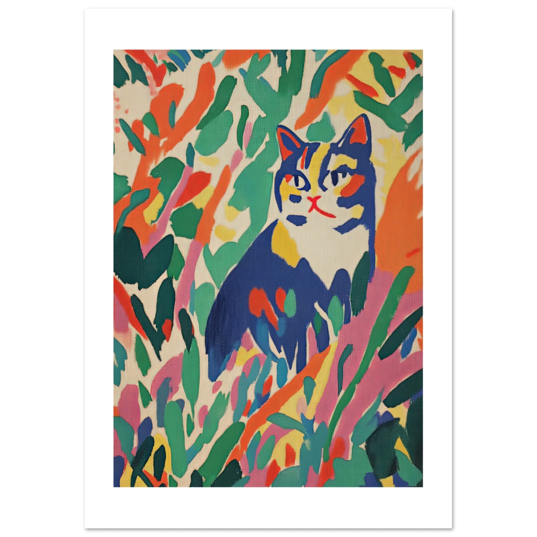 British Shorthair Cat Inspired by Matisse