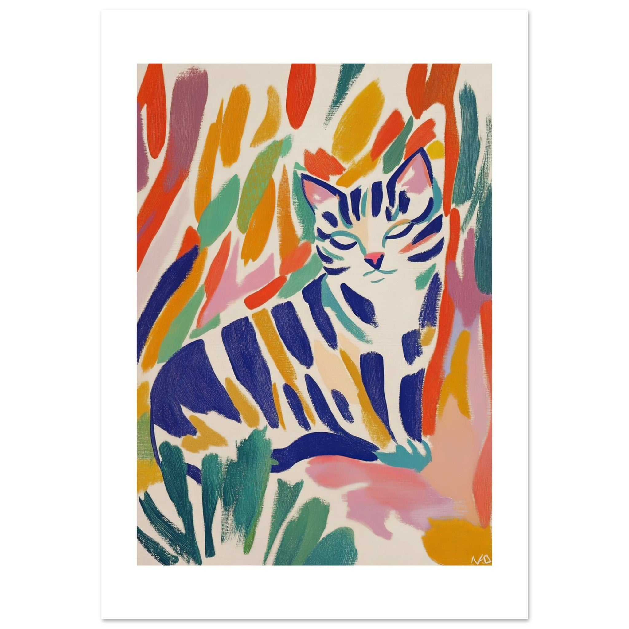 Bengal Cat Inspired by Matisse 1