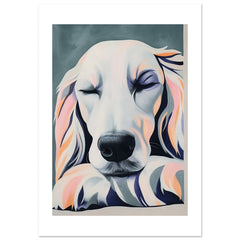 Afghan Hound Dog Relaxing Pastel Colored