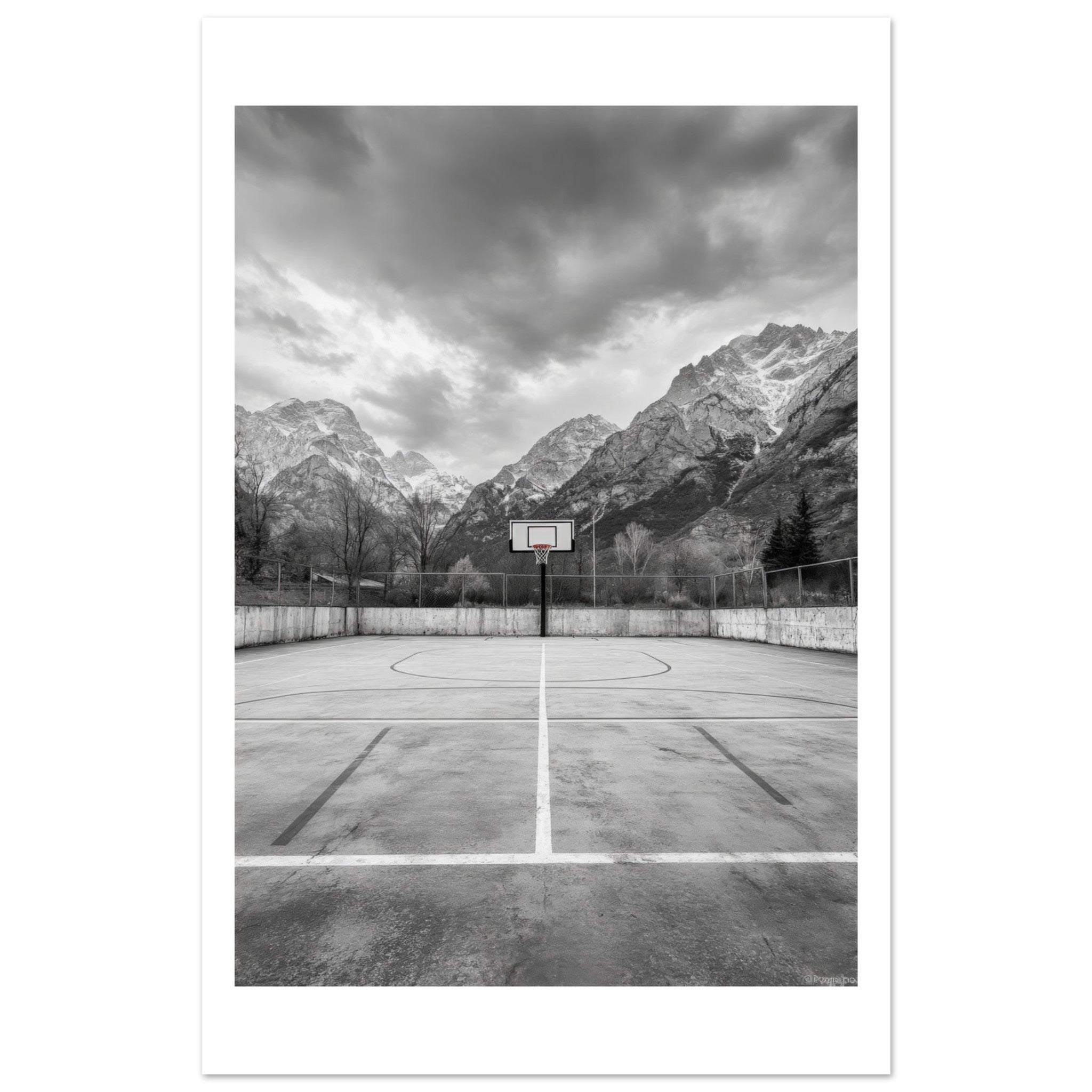Basketball Court in Mountains 3
