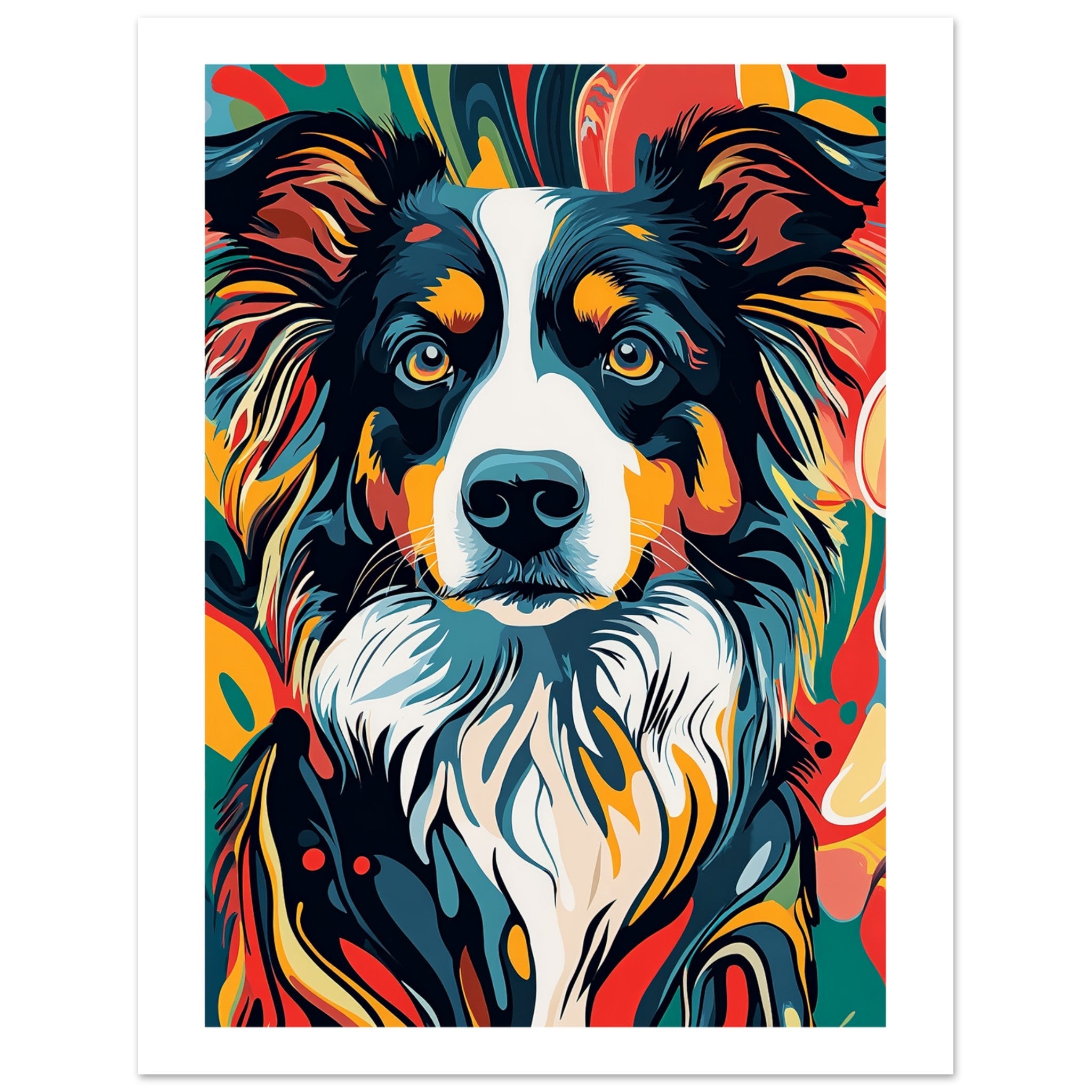 Border Collie Poster / Border Collie Art Work / Border Collie Print