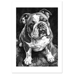 Bulldog Poster / Bulldog Art Work / Bulldog Print