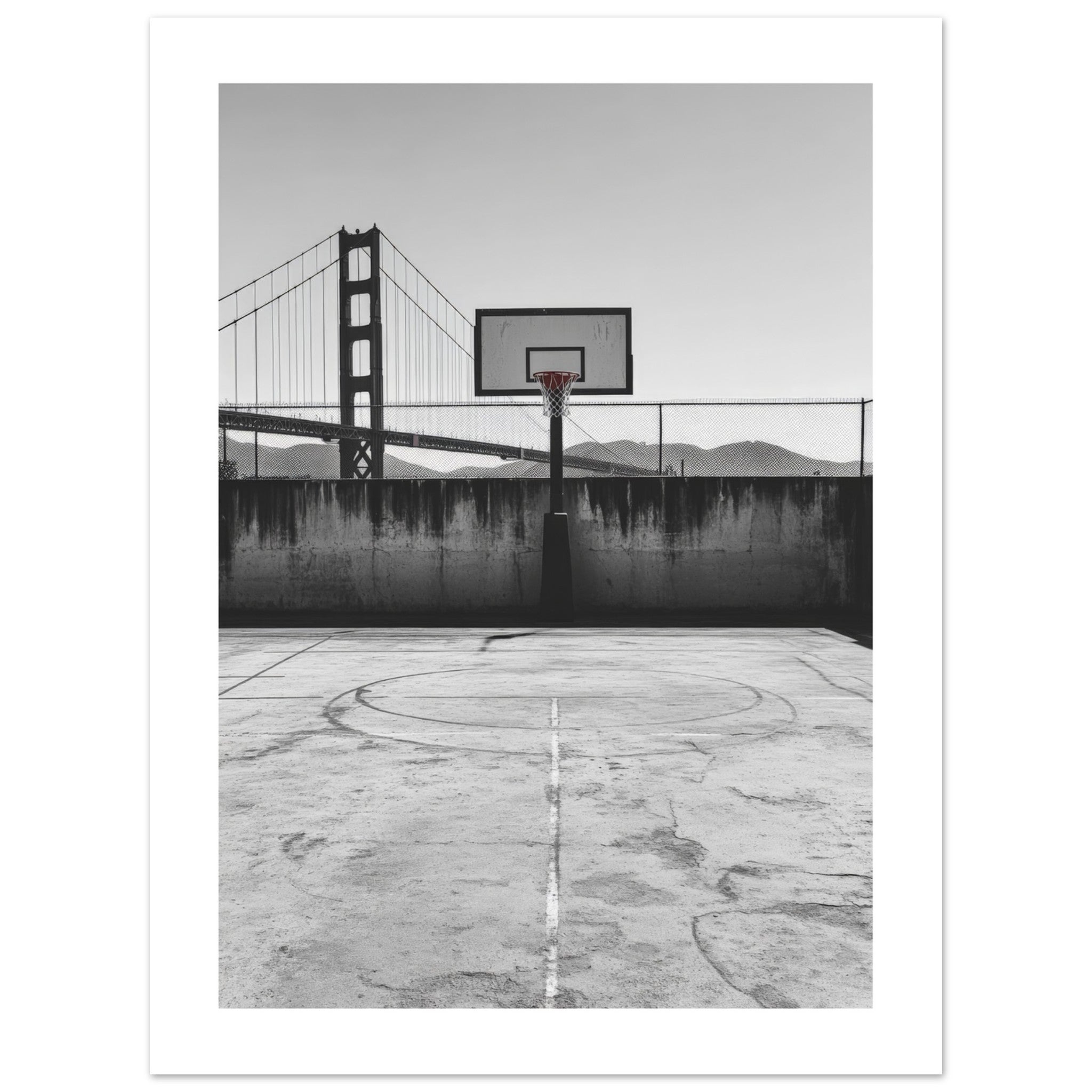 Basketball Court in Golden Gate Bridge San Francisco
