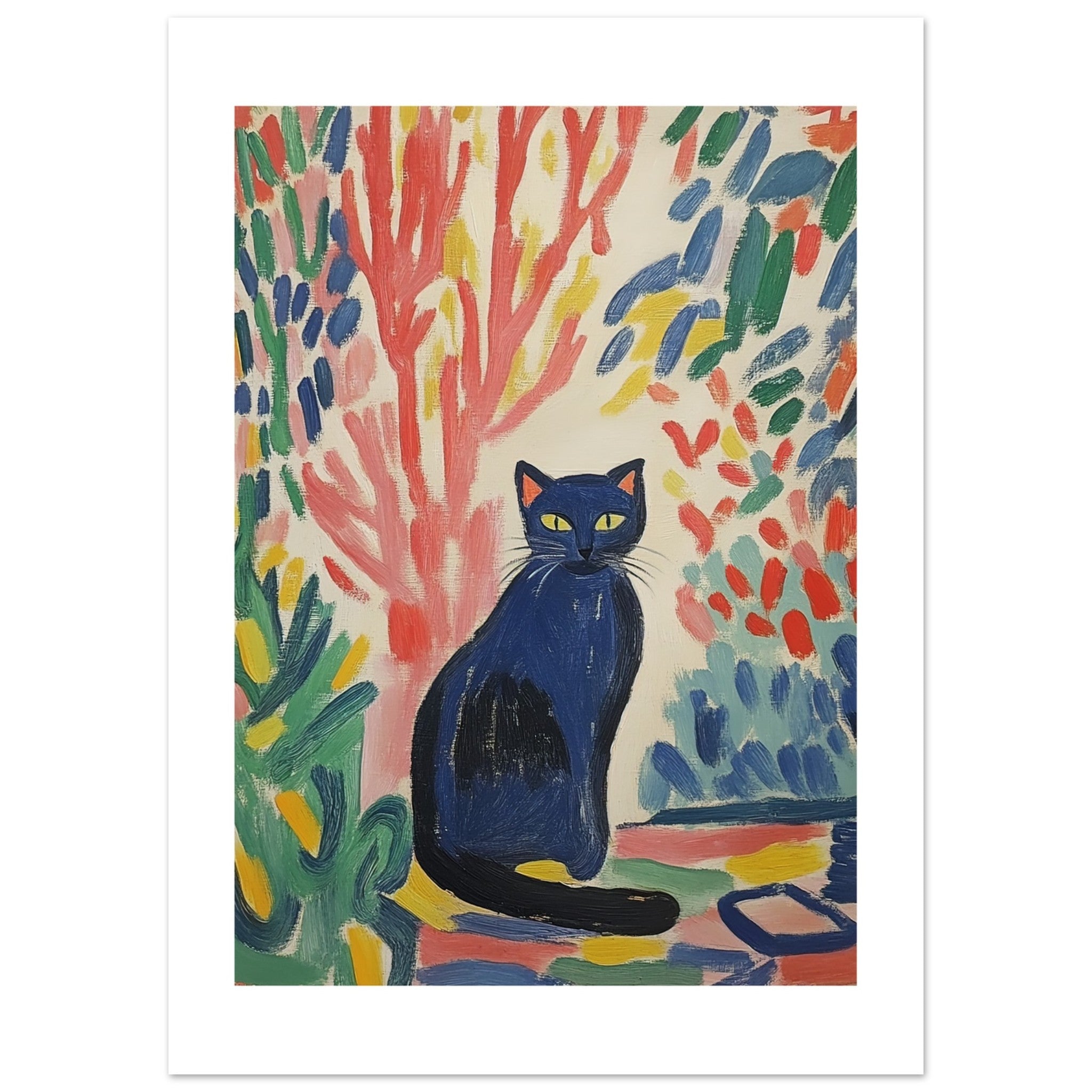 Bombay Cat Inspired by Matisse