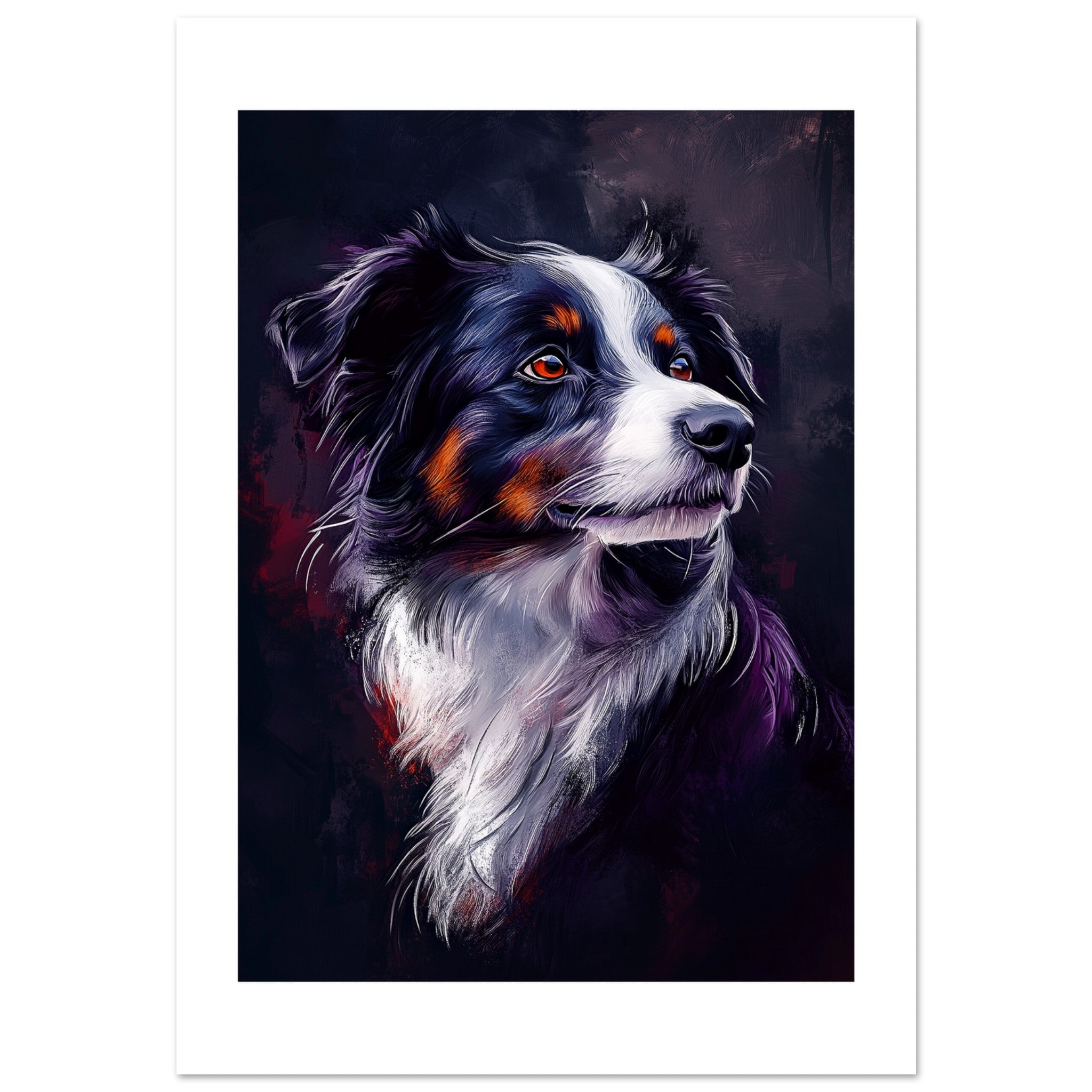 Border Collie Poster / Border Collie Art Work / Border Collie Print