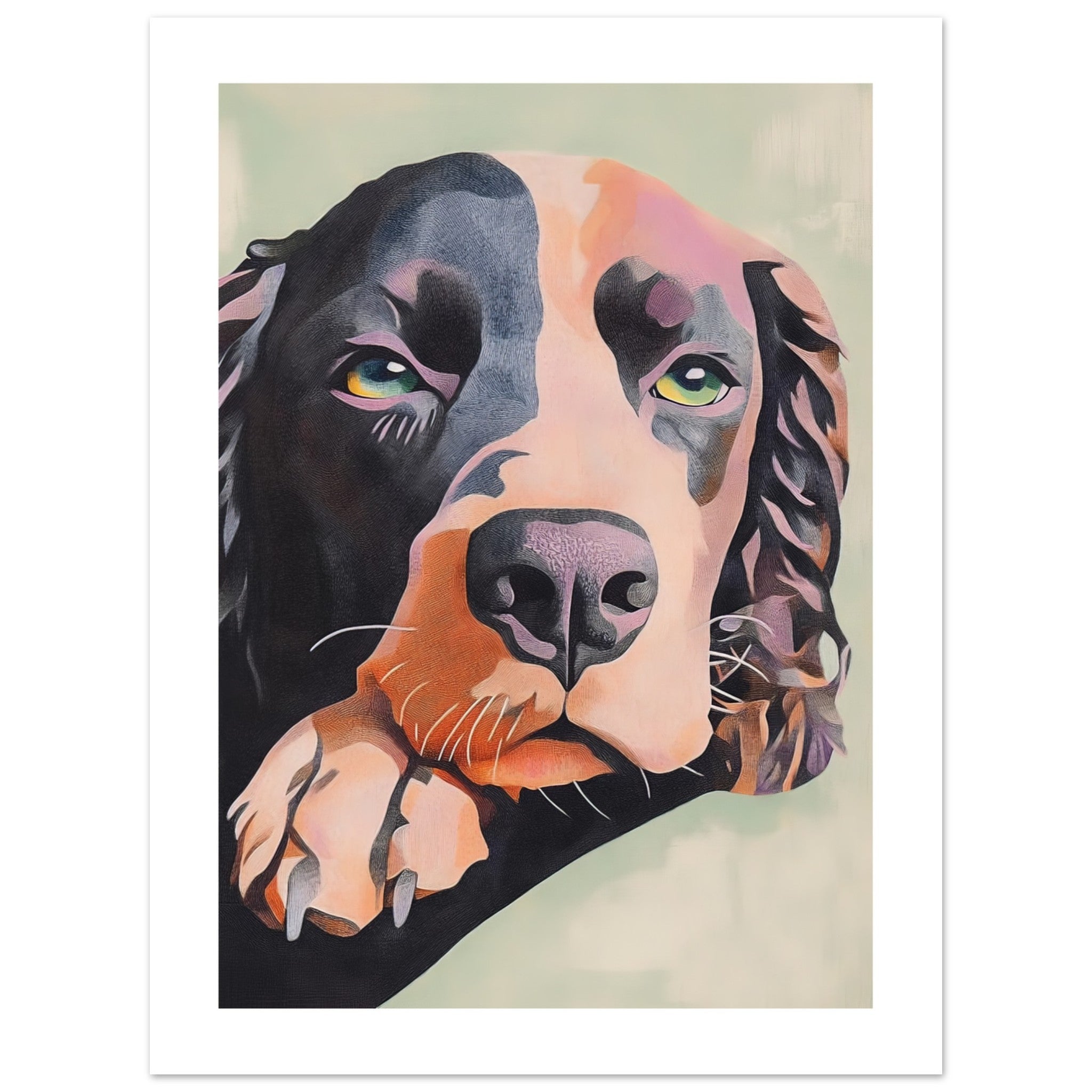 American Water Dog Relaxing Pastel Colored