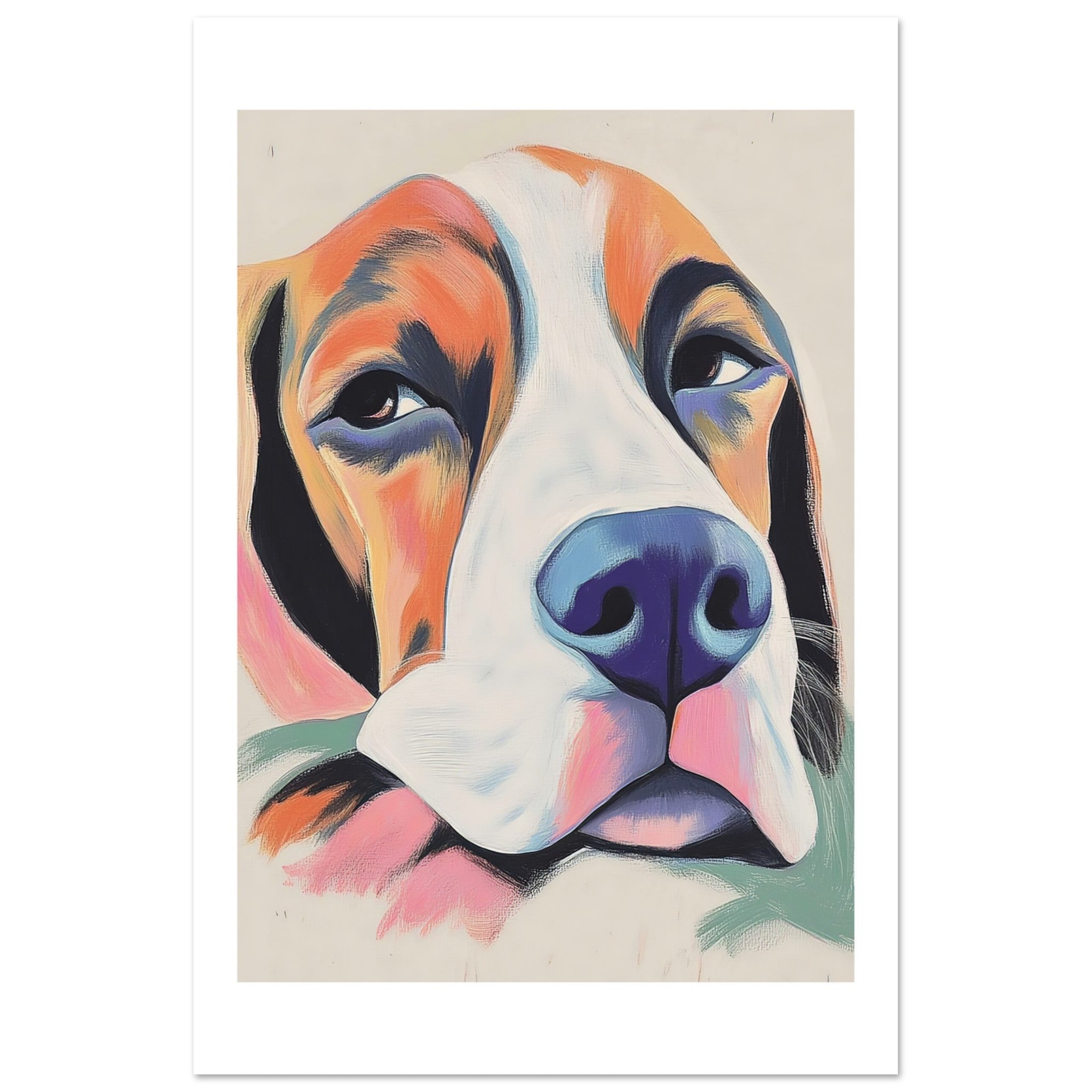 Basset Hound Dog Relaxing Pastel Colored