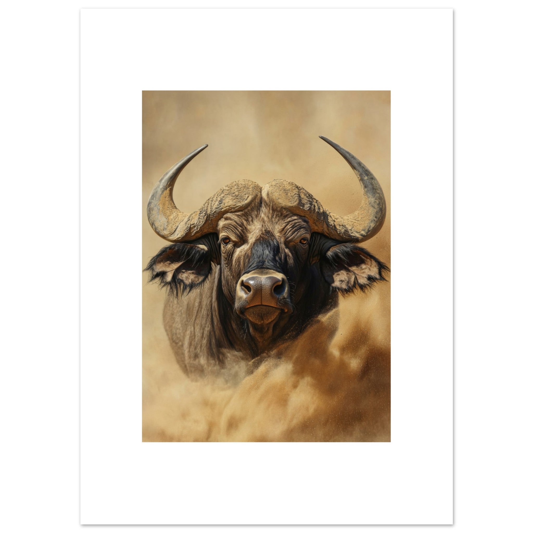 Buffalo portrait in a sandstorm 7