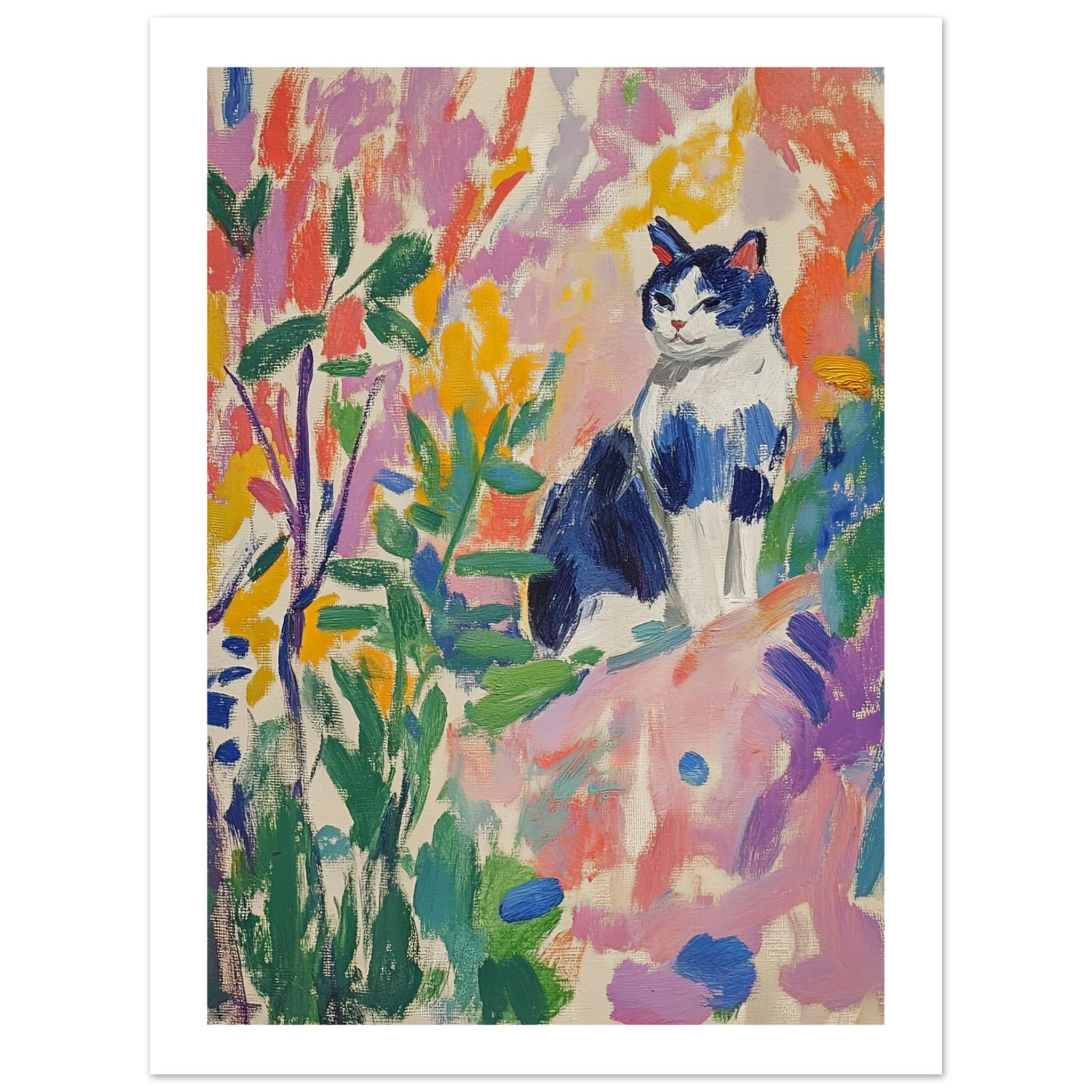 American Curl Cat Inspired by Matisse 3