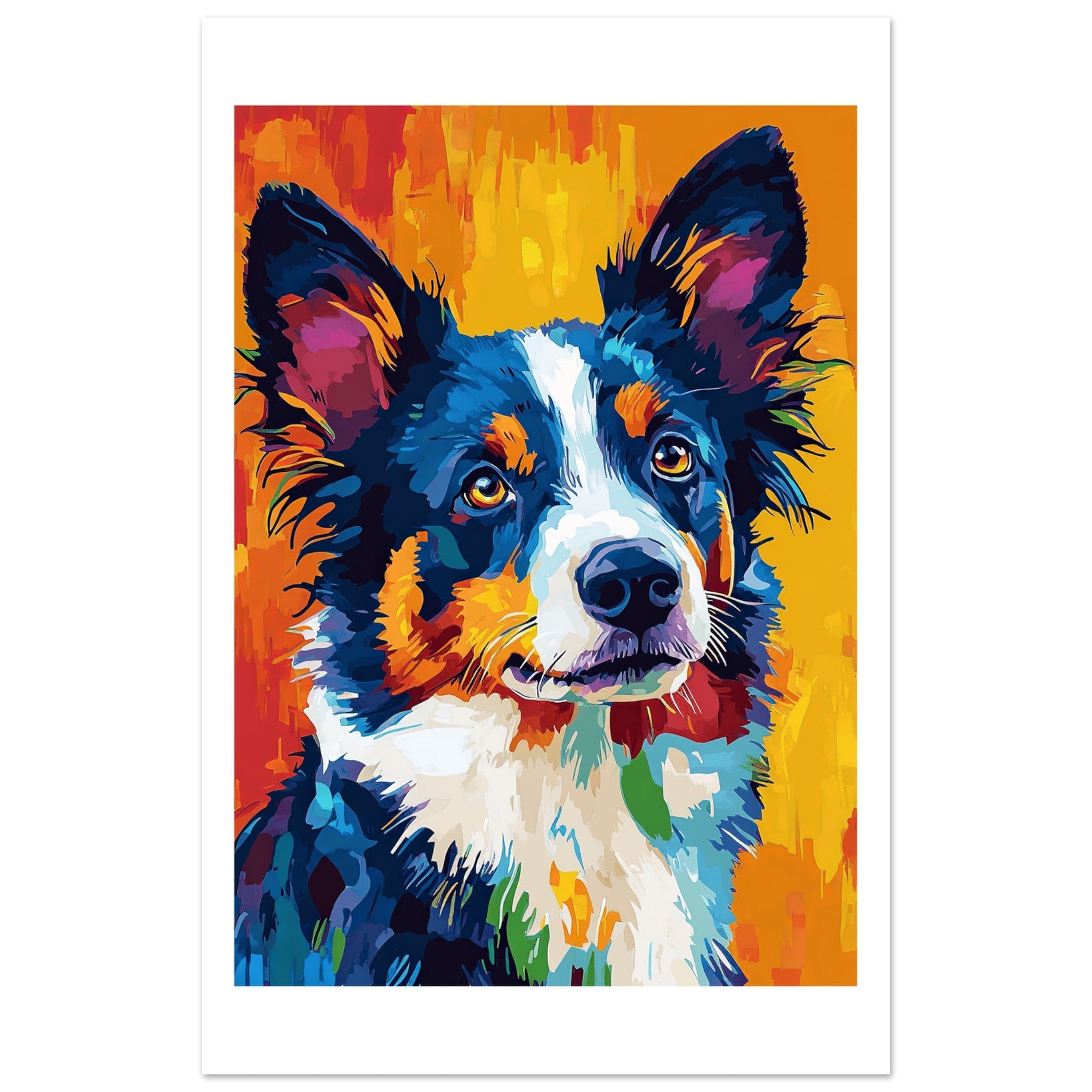 Border Collie Poster / Border Collie Art Work / Border Collie Print