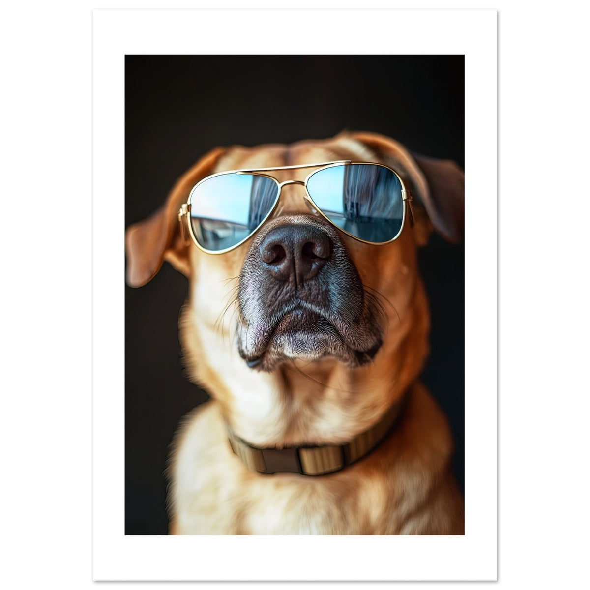 Anatolian Shepherd Dog Wearing Pilot Sunglasses