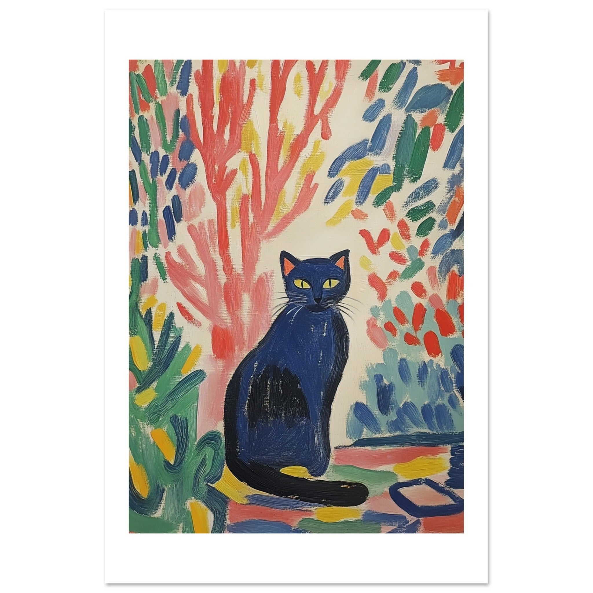 Bombay Cat Inspired by Matisse