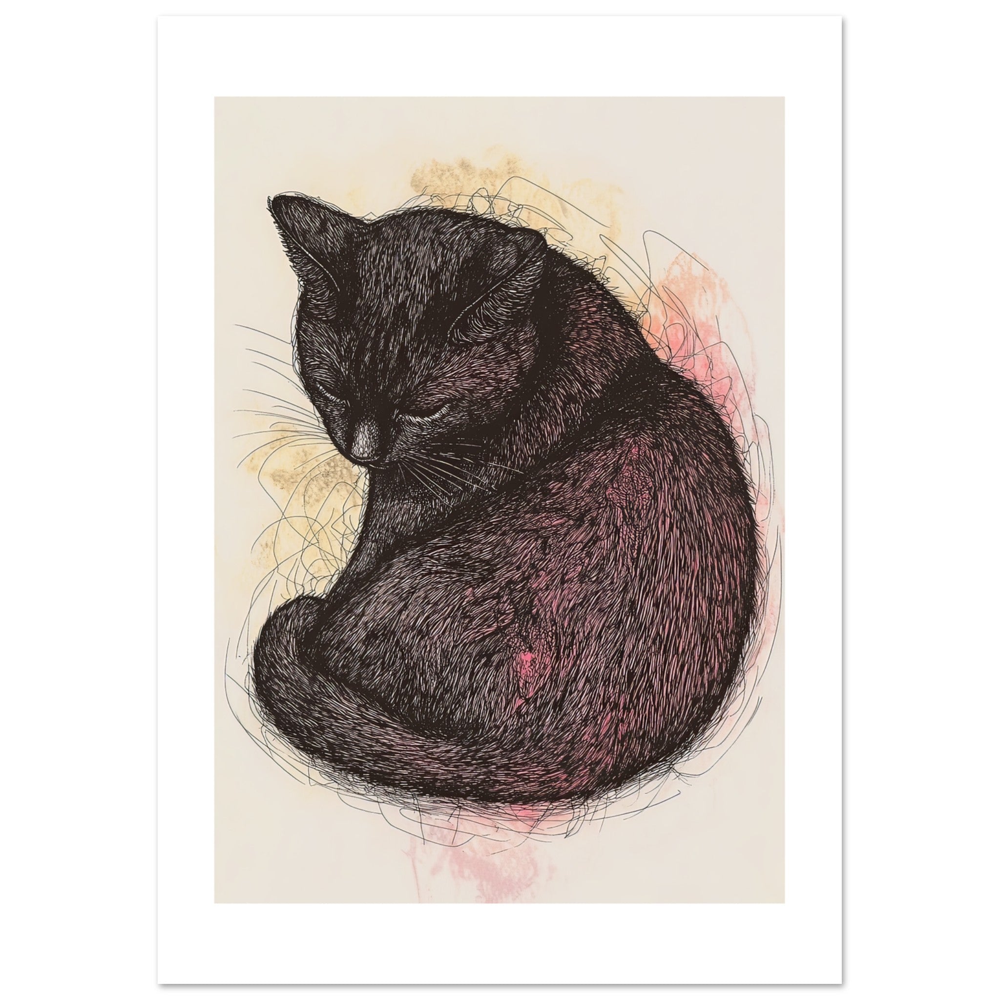 Bombay Cat Painted With Tone Pen 2