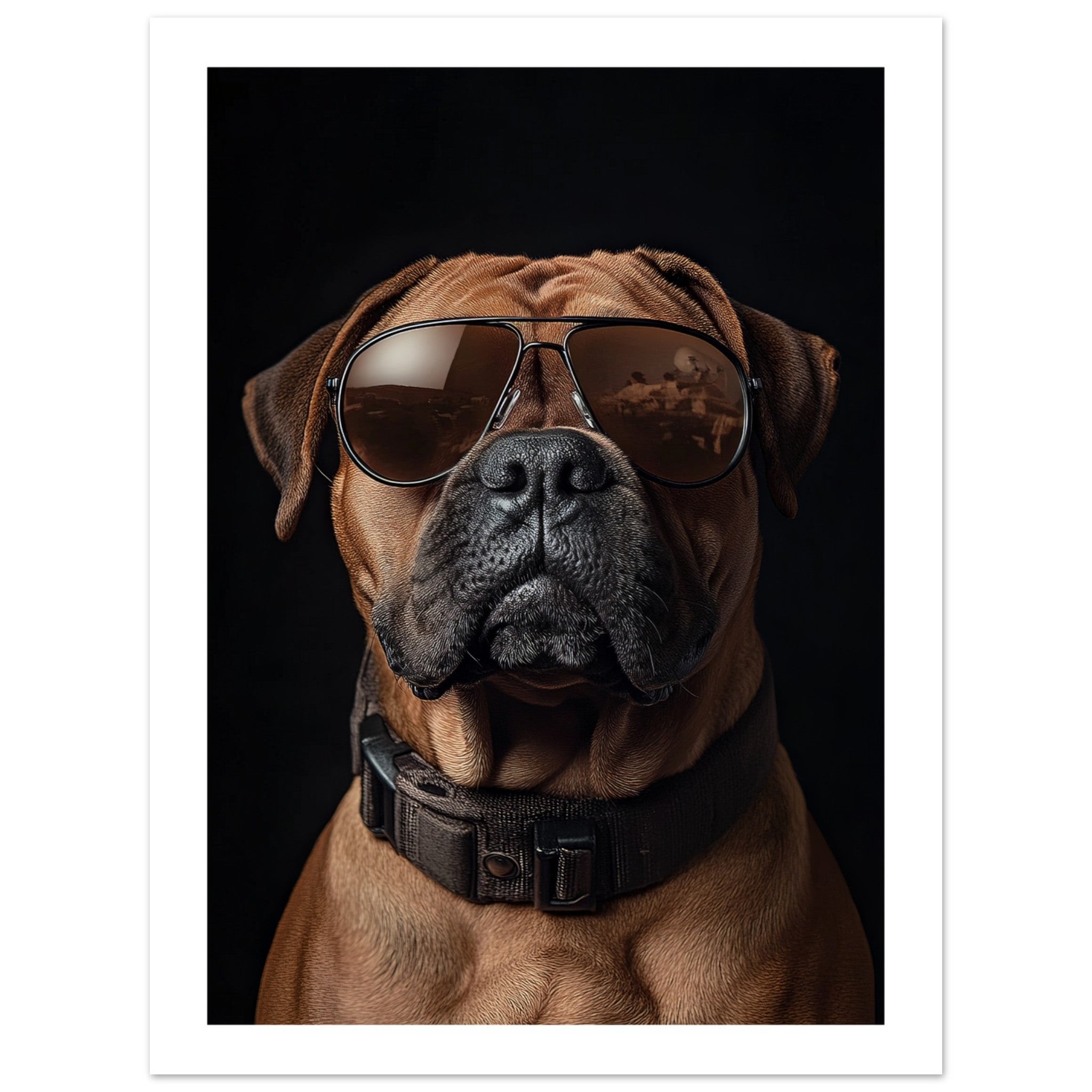 Boerboel Dog Wearing Pilot Sunglasses 1