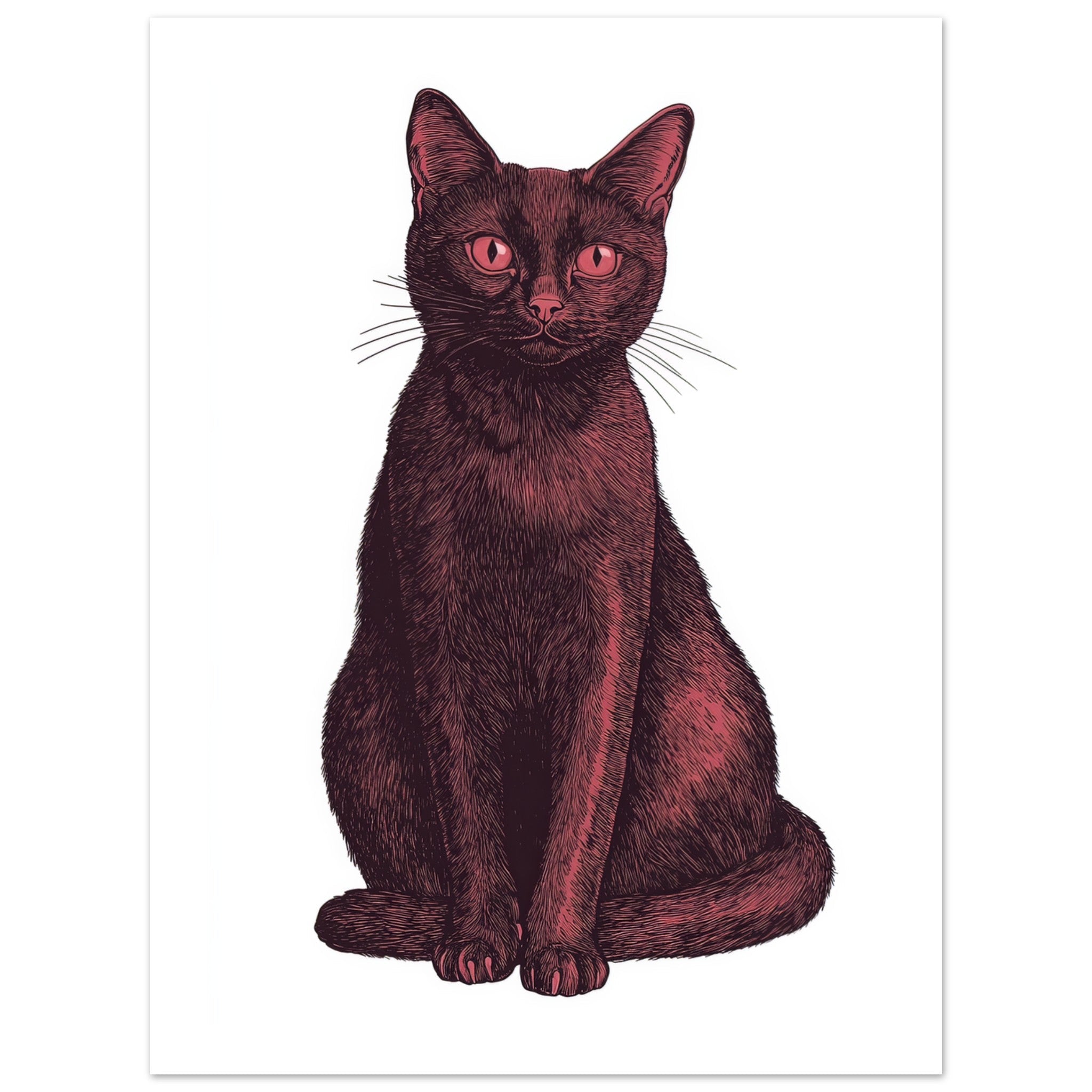 Bombay Cat Painted With Tone Pen 3