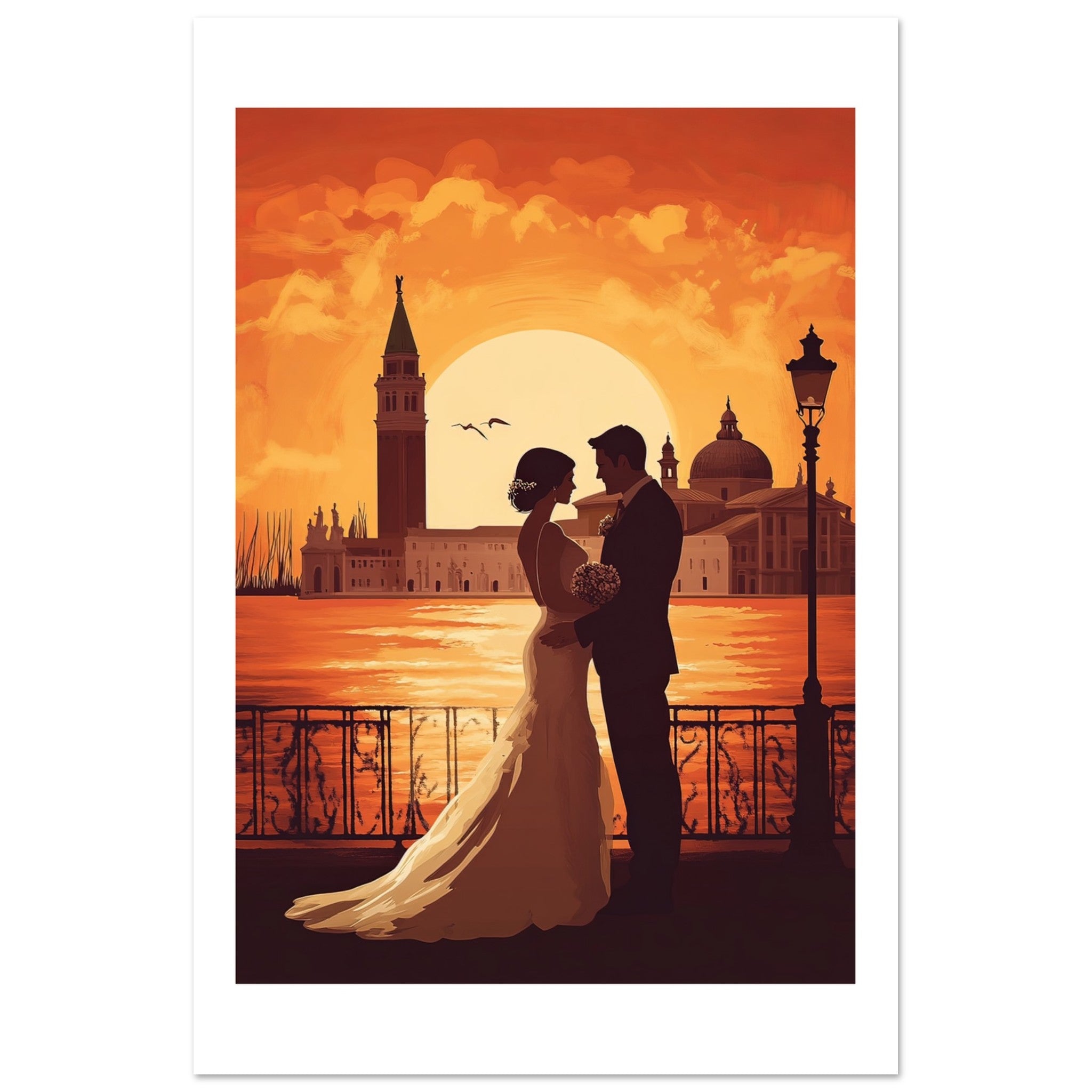 A wedding couple infront of Venice1