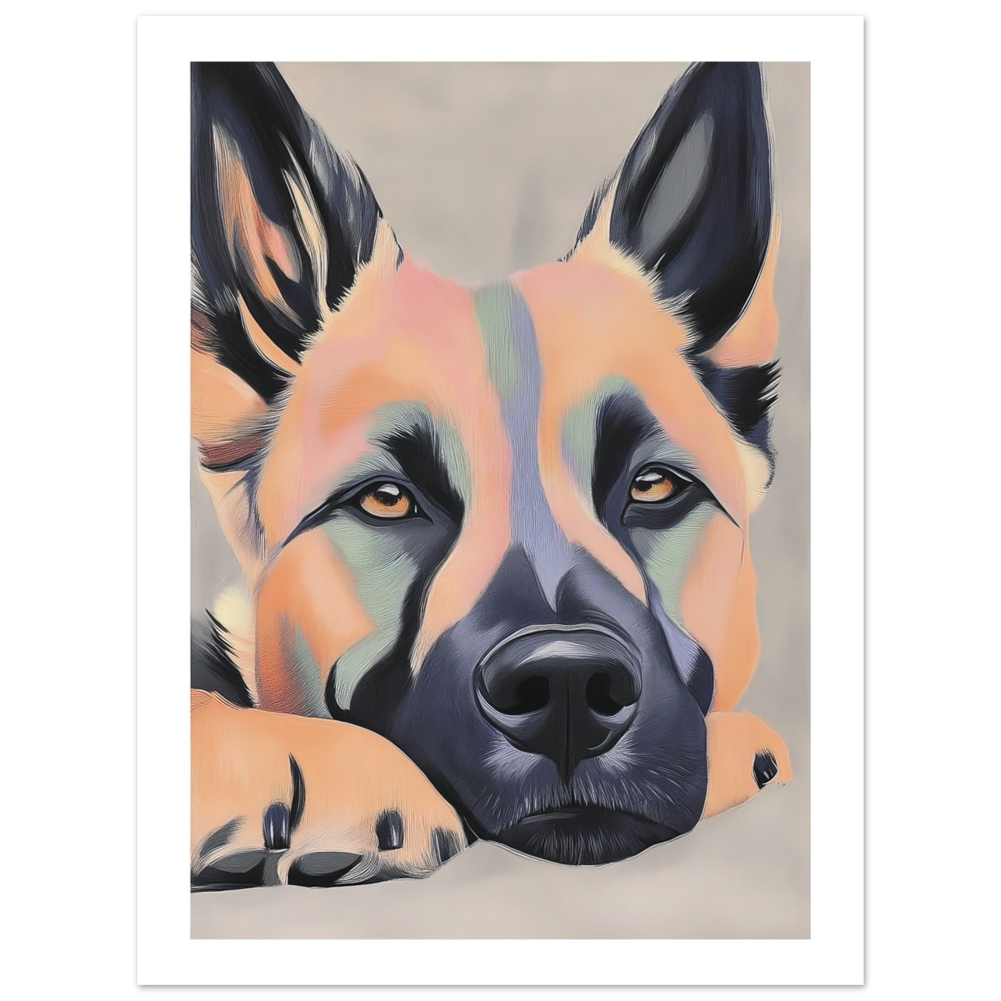 Belgian Tervuren Dog Relaxing Pastel Colored