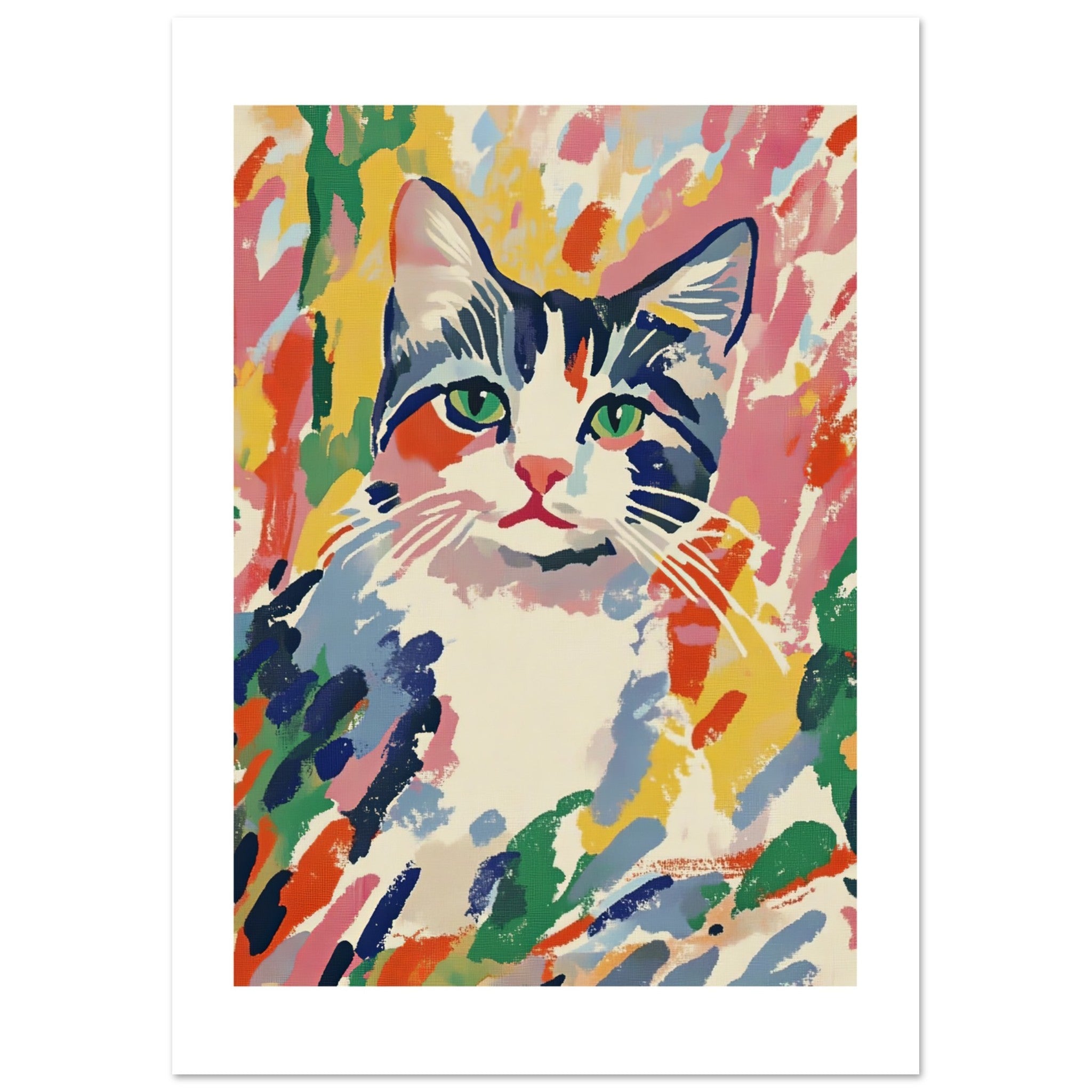 American Bobtail Cat Inspired by Matisse 2