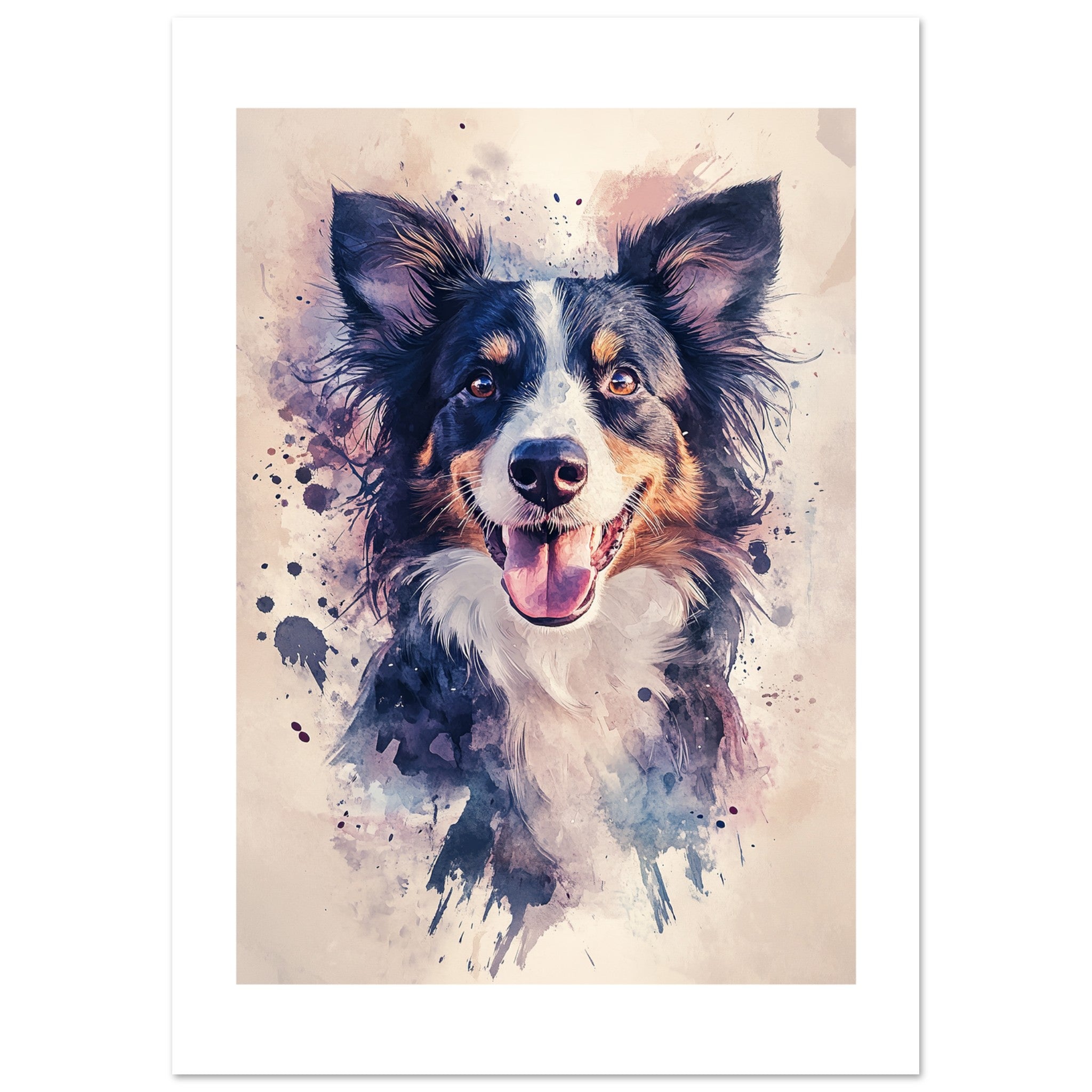 Border Collie Poster / Border Collie Art Work / Border Collie Print