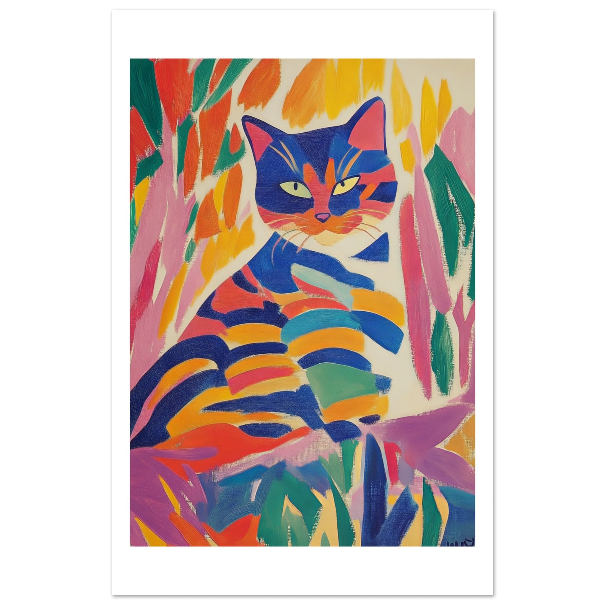 Bengal Cat Inspired by Matisse