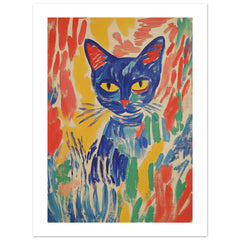 Abyssinian Cat Inspired by Matisse