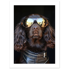 Boykin Spaniel Dog Wearing Pilot Sunglasses 1