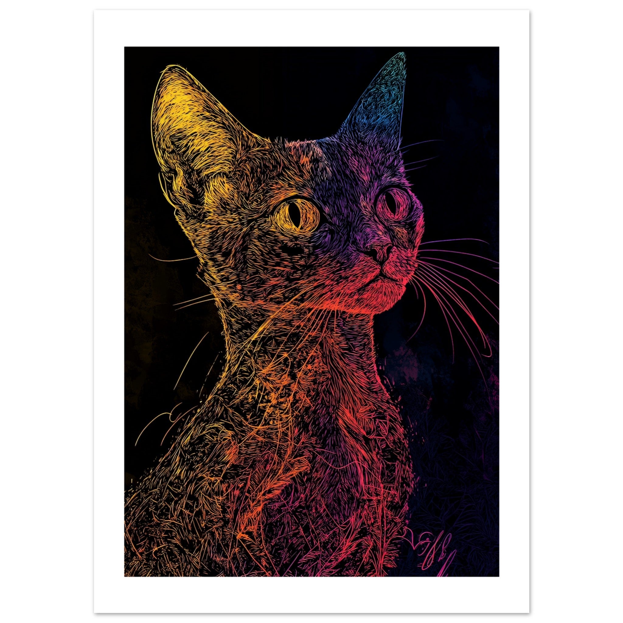 Bombay Cat Painted With Tone Pen 5