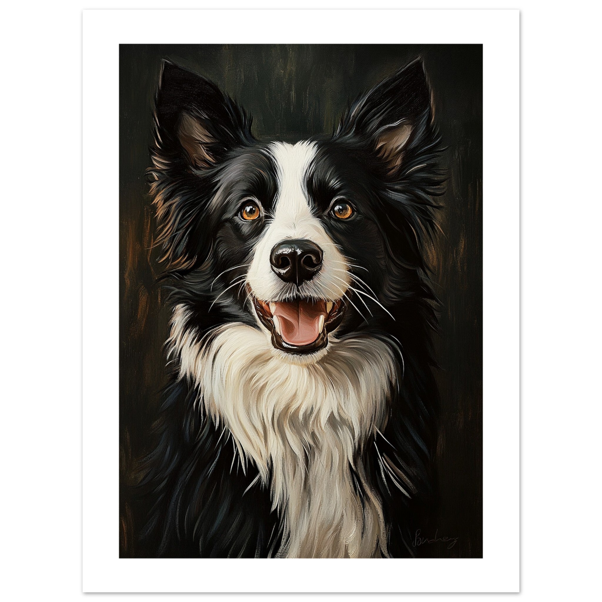 Border Collie Poster / Border Collie Art Work / Border Collie Print