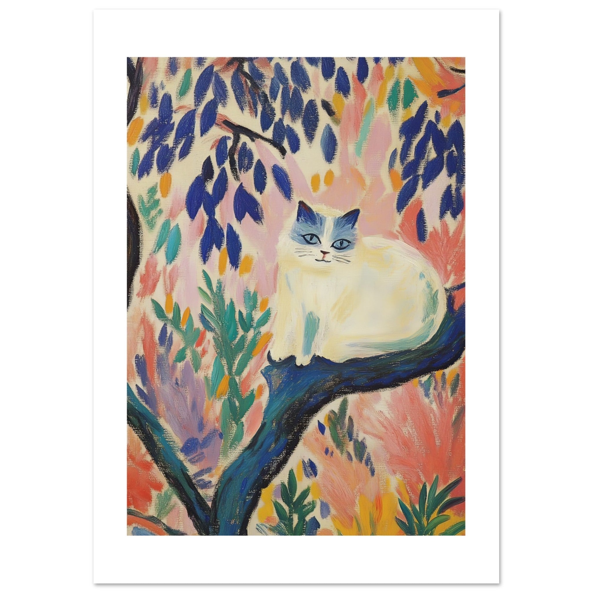 Birman Cat Inspired by Matisse
