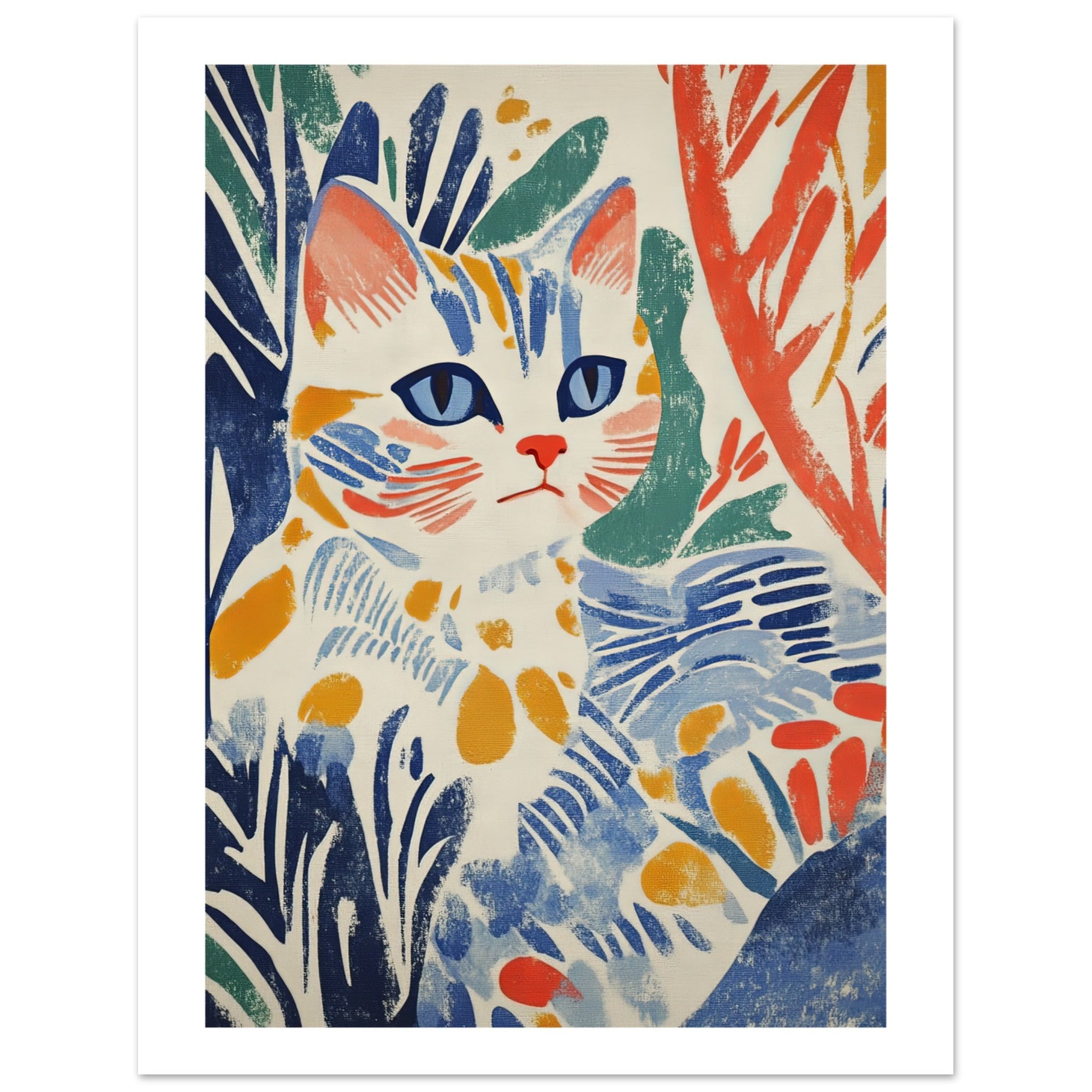 British Shorthair Cat Inspired by Matisse 1