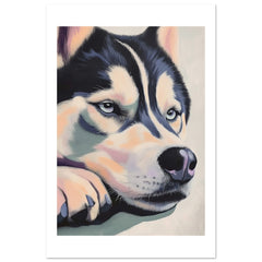 Alaskan Malamute Dog Relaxing Pastel Colored